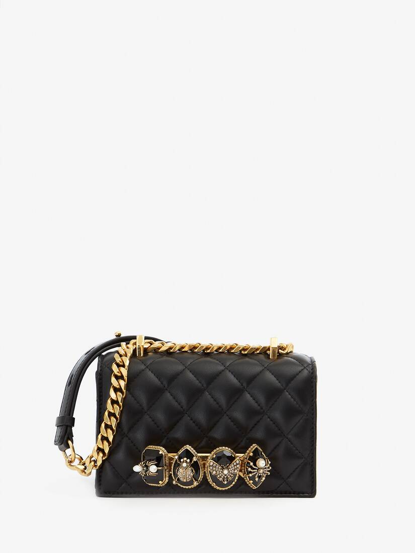 Bolsos Mini Alexander McQueen Mini Jewelled Satchel Mujer - Negros - Mexico 063-GDHZKR